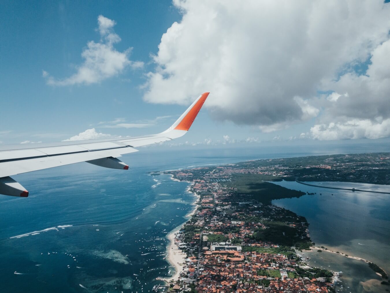 plane view bali indonesia